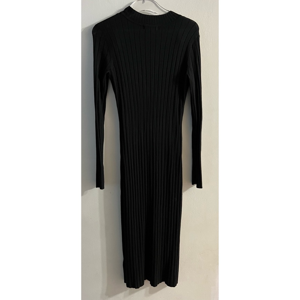 Long sleeve ribbed dress